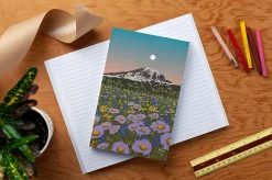 Denik Classic Layflat Journal Notebook, 5-3/4" x 8-1/4", 144 Pages, Mountain Flowers