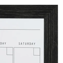 DesignOvations Beatrice Magnetic Framed Dry-Erase Monthly Calendar, Melamine, 23" x 29", White, Black Plastic Frame