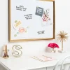 DesignOvations Kate and Laurel Calter Magnetic Framed Dry Erase Board, Melamine, 25 1/2 x 31 1/2 , White, Gold Plastic Frame