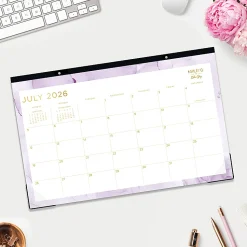 DESK PAD PLANNING CALENDAR AG SMOKE PURPLE - 17X11 AY26-27 MONTHLY