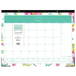 Desk Pad Planning Calendar DD Peyton White - 22x17 AY26-27 Monthly