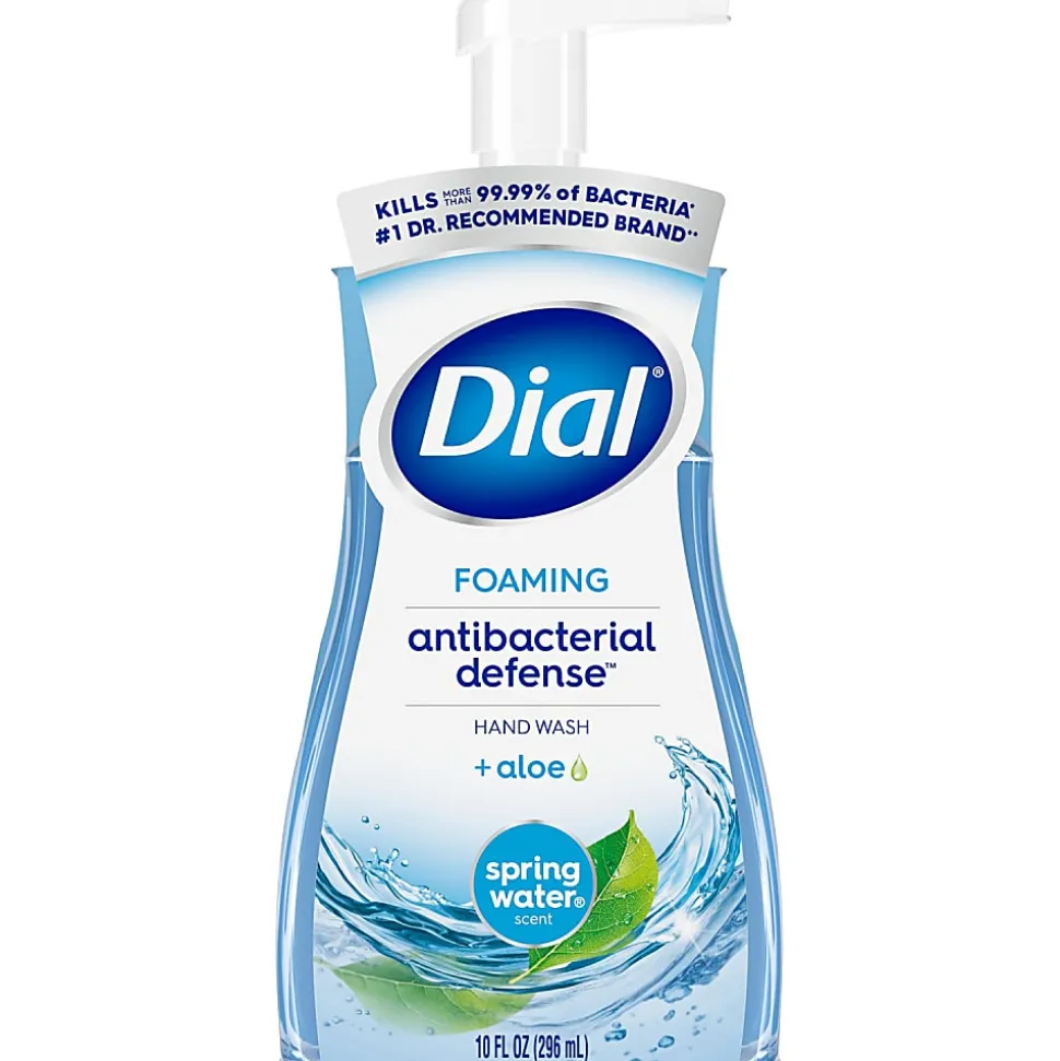 Dial® Antibacterial Foaming Hand Wash, Spring Water Scent, 10 oz, 8/Carton