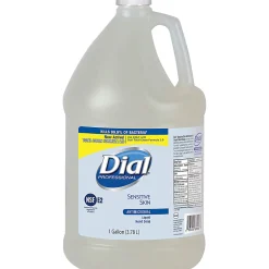 Dial® Antimicrobial Soap For Sensitive Skin, Unscented, 128 Oz, Case Of 4 Bottles