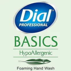Dial Basics HypoAllergenic Foam Hand Soap - Aloe Scent - 1 gal - Bacteria Remover