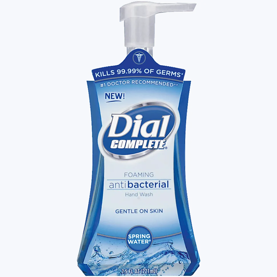 Dial® Complete® Antibacterial Foam Hand Soap, Springwater Scent, 7.5 Oz Pump Bottle