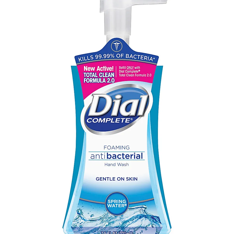Dial® Complete® Antibacterial Foam Hand Soap, Springwater Scent, 7.5 Oz Pump Bottle