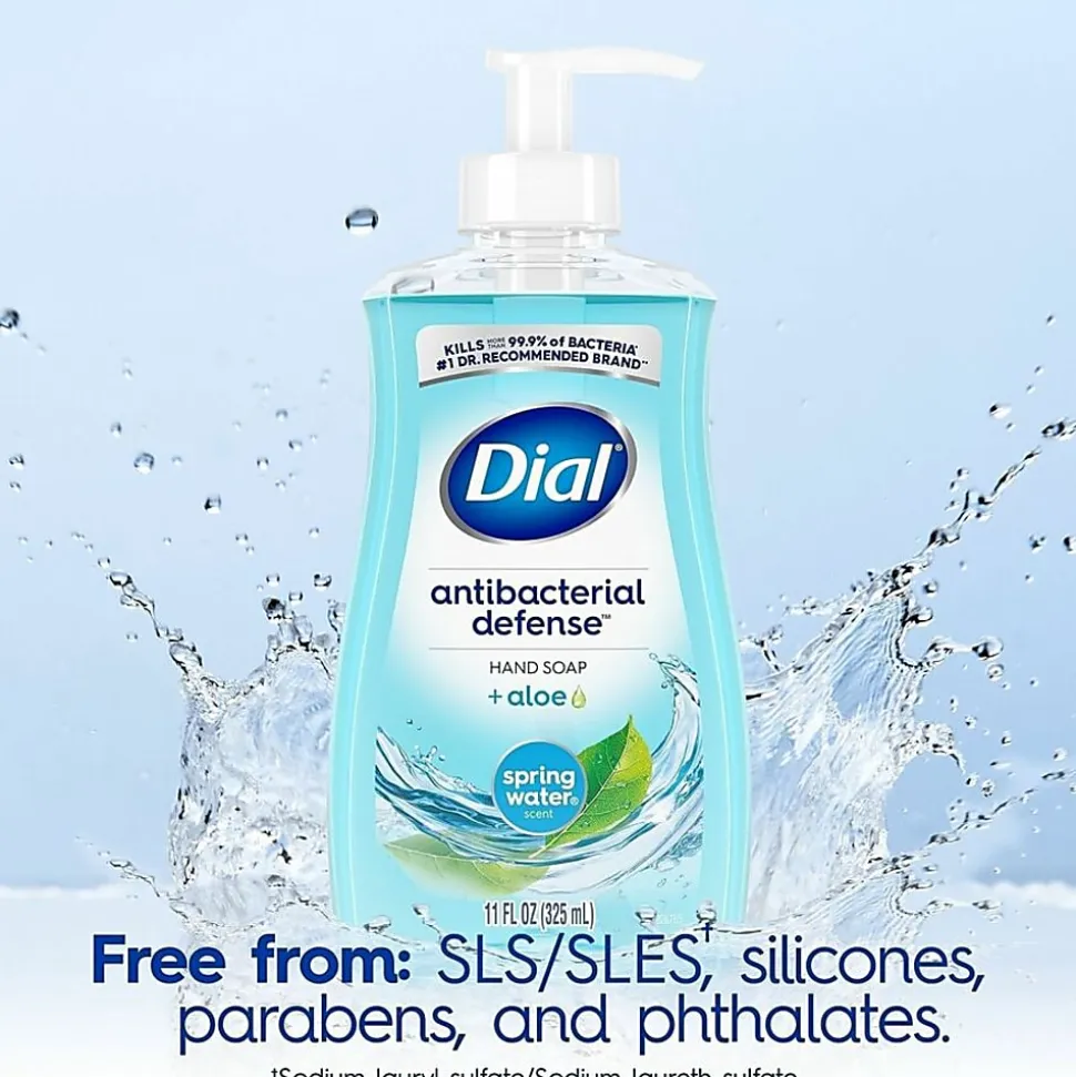 Dial Liquid Soap - Spring Water Scent - 11 fl oz - Pump Dispenser - Bacteria Remover - Hand, Skin, Healthcare, School, Office, Restaurant, Daycare