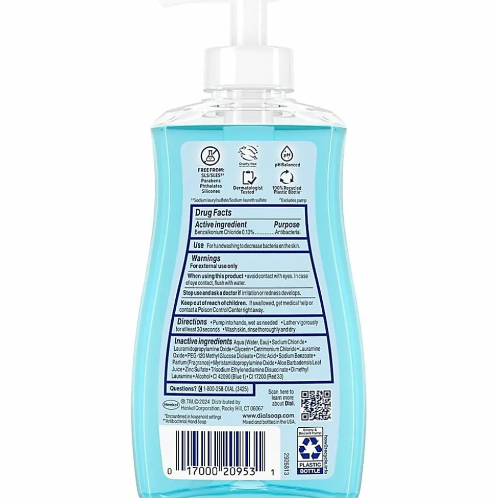 Dial Liquid Soap - Spring Water Scent - 11 fl oz - Pump Dispenser - Bacteria Remover - Hand, Skin, Healthcare, School, Office, Restaurant, Daycare