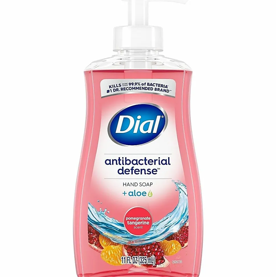 Dial Pomegranate Tangerine Antibacterial Hand Soap - Pomegranate & Tangerine Scent - 11 fl oz - Bacteria Remover, Residue Remover - 20943