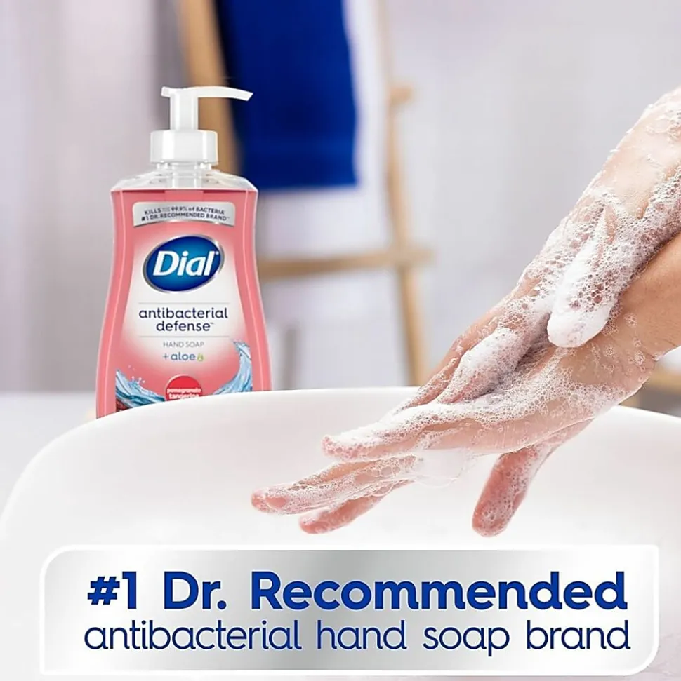 Dial Pomegranate Tangerine Antibacterial Hand Soap - Pomegranate & Tangerine Scent - 11 fl oz - Bacteria Remover, Residue Remover - 20943