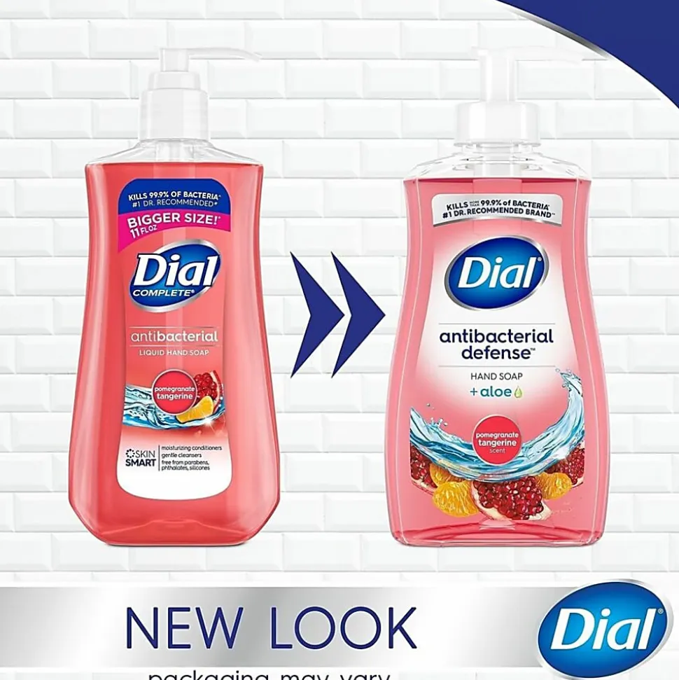 Dial Pomegranate Tangerine Antibacterial Hand Soap - Pomegranate & Tangerine Scent - 11 fl oz - Bacteria Remover, Residue Remover - 20943