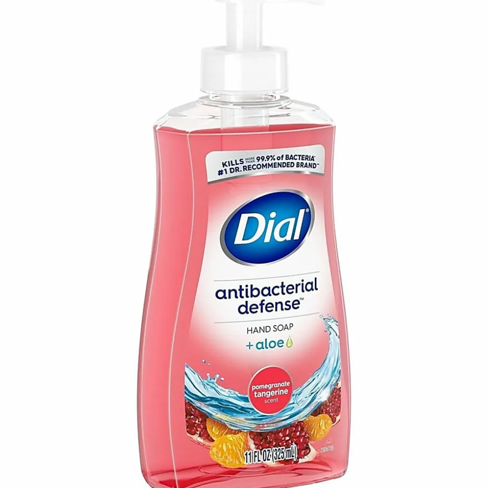 Dial Pomegranate Tangerine Antibacterial Hand Soap - Pomegranate & Tangerine Scent - 11 fl oz - Bacteria Remover, Residue Remover - 20943