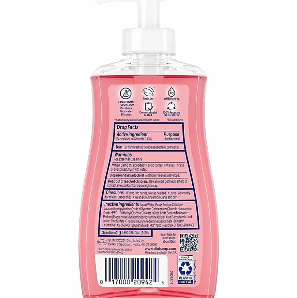 Dial Pomegranate Tangerine Antibacterial Hand Soap - Pomegranate & Tangerine Scent - 11 fl oz - Bacteria Remover, Residue Remover - 20943