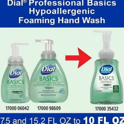 Dial Professional Basics HypoAllergenic Foam Hand Soap, 35432