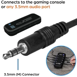 Digital Energy Extension Cables For Handheld Game Buzzer System, 15', Black, Pack Of 8 Cables, DEFT-1755