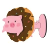 Digital Energy Phone Suction Stand, Pig/Doughnut