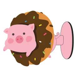 Digital Energy Phone Suction Stand, Pig/Doughnut