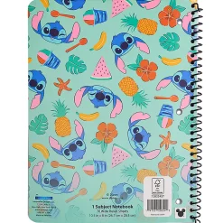 Disney Lilo Stitch Licensed Single Subject Wide Ruled Notebook, 8.5" x 11", 70 Sheets, Quantity 1