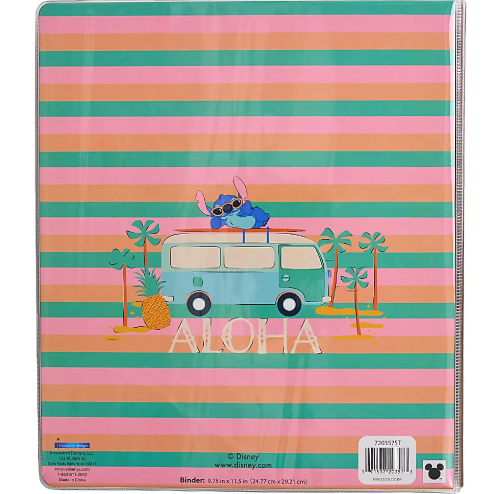 Disney Lilo & Stitch 3-Ring Licensed 1 Inch Vinyl Binder, 11.5"Hx 10"W, Quantity 1
