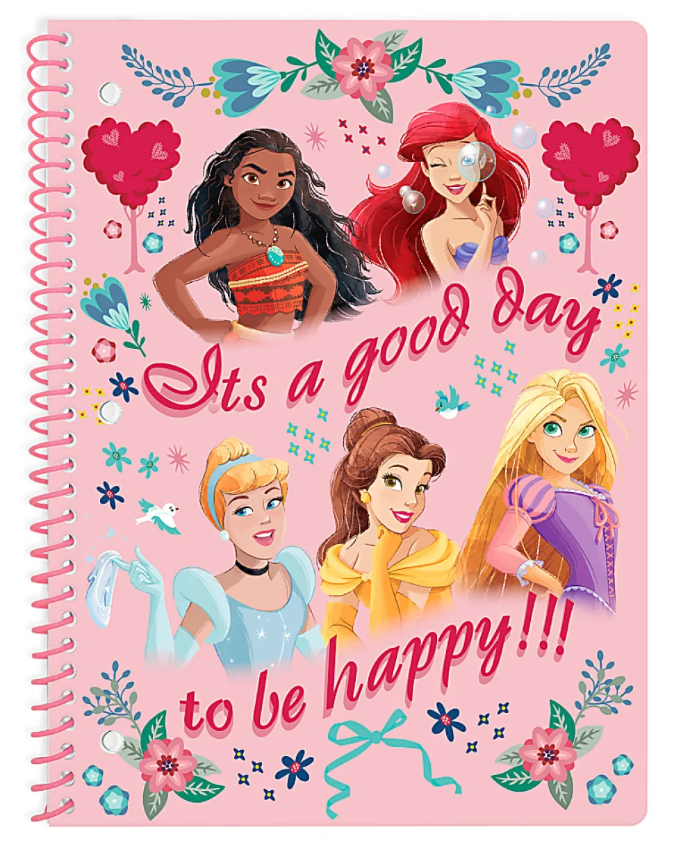 Disney Princess Single Subject Wide Ruled Notebook, 70 Sheets