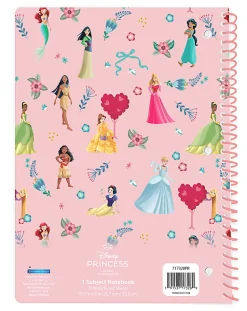 Disney Princess Single Subject Wide Ruled Notebook, 70 Sheets