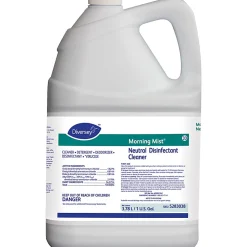 Diversey™ Morning Mist® Neutral Disinfectant Cleaner, Fresh Scent, 128 Oz Carton, Case Of 4