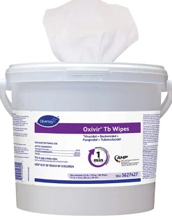 Diversey™ Oxivir® TB Disinfectant Wipes, 11" x 12", White, 160 Wipes Per Bucket, Carton Of 4 Buckets