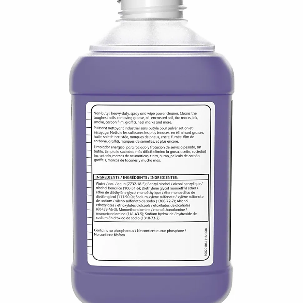 Diversey Speedball Power Cleaner & Degreaser Concentrate, 2.6 Quart, Fresh Lemon/Citrus Scent, Carton Of 2 Jugs