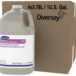 Diversey Suma Block Whitener, Chlorine Scent, 128 Oz, Yellow, Carton Of 4 Jugs