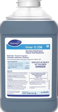 Diversey Virex II 256 Disinfectant, Mint Scent, 84.5 Oz, Pack Of 2