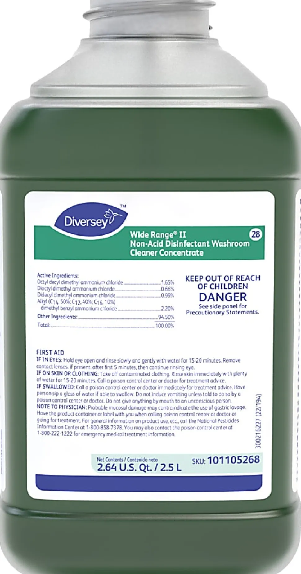 Diversey Wide Range II Cleaners, Floral, 2.5L, Pack Of 2 Cleaners