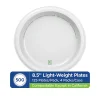 Dixie Basic® Light-Weight Paper Plates, 8 1/2", White, 500 Count (125 Plates Per Pack, 4 Packs Per Case)