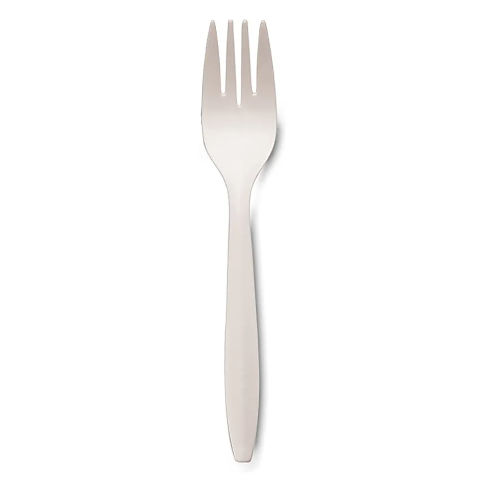 Dixie® Bulk Case Plastic Forks, White, Case Of 1,000