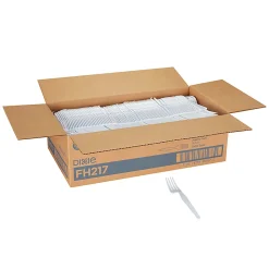Dixie® Heavy/Medium-Weight Forks, White, Pack Of 1,000