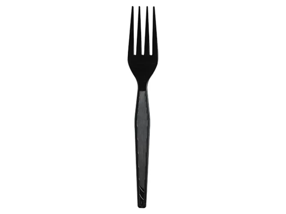 Dixie® Heavyweight Forks, Black, Carton Of 1,000 Forks