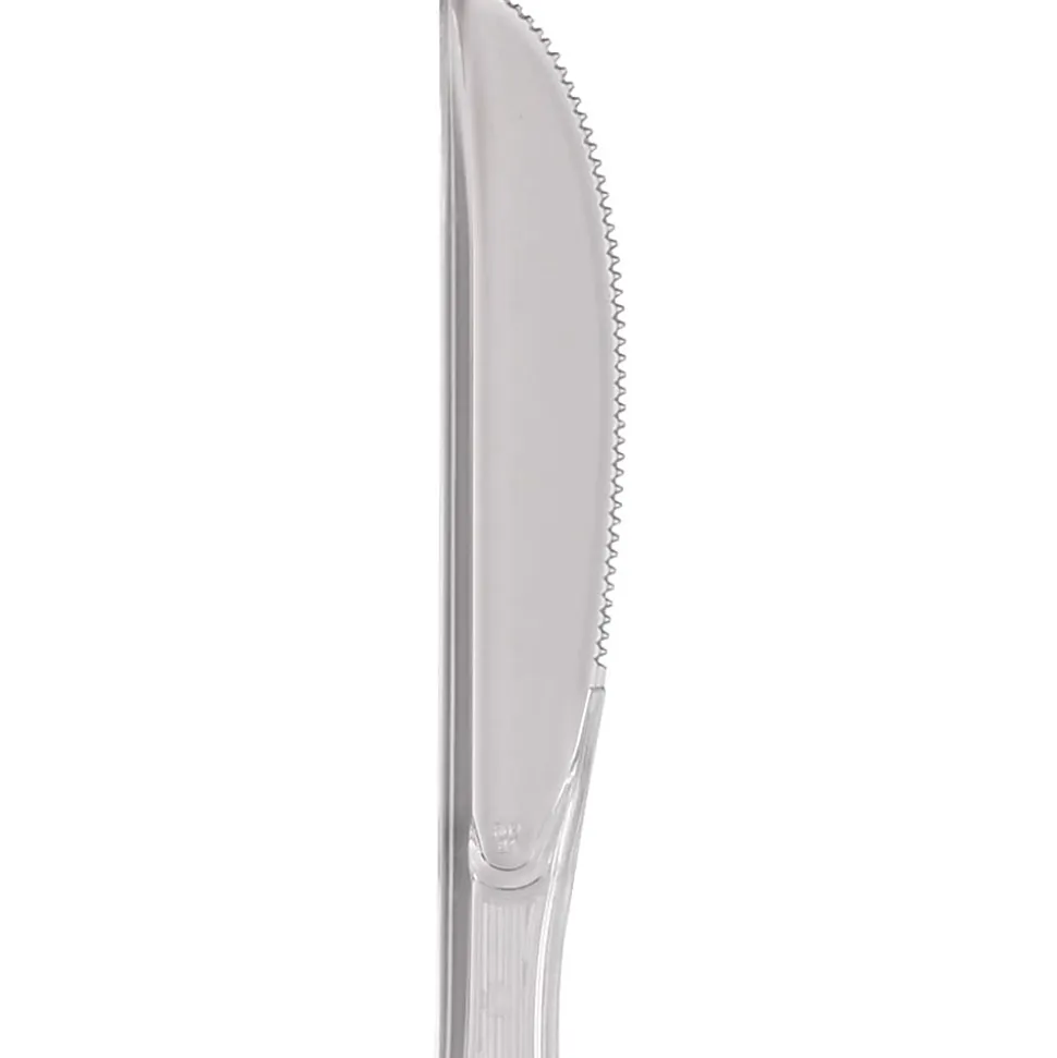 Dixie Heavyweight Plastic Cutlery - Knife - 1 x Knife - Breakroom - Disposable - Clear - 1000 / Carton