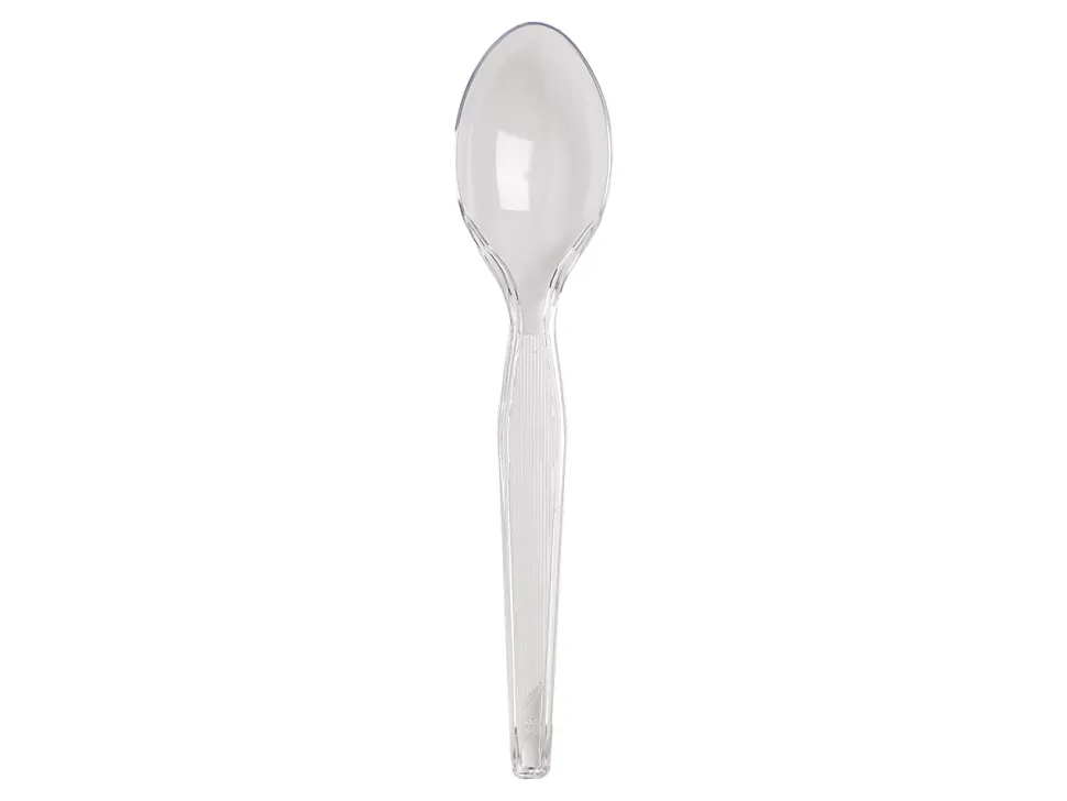 Dixie® Heavyweight Plastic Teaspoons, 6", Crystal Clear, Pack Of 1,000 Spoons