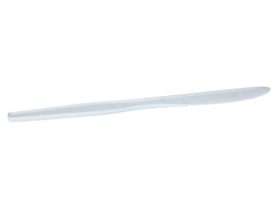Dixie® Heavy-Weight Polystyrene Disposable Knives, 7.5"L, White, 1000 Per Case