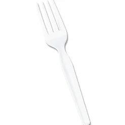 Dixie® Heavyweight Utensils, Forks, White, Box Of 100 Forks