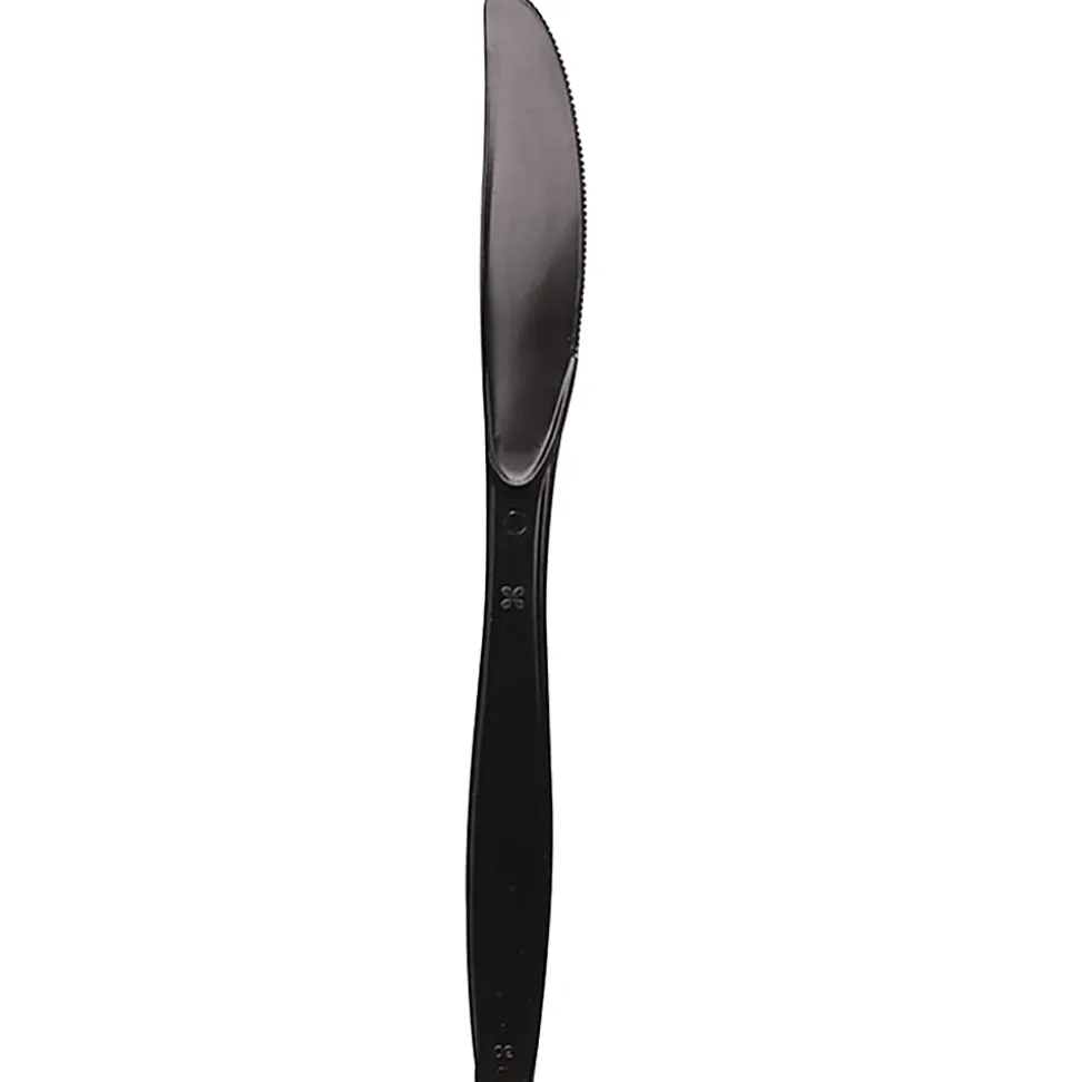 Dixie® Heavyweight Utensils, Knives, Black, Box Of 1,000