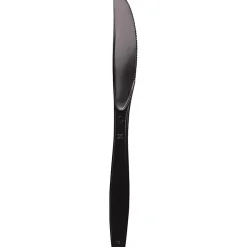Dixie® Heavyweight Utensils, Knives, Black, Box Of 1,000