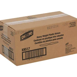 Dixie® Heavyweight Utensils, Knives, Black, Box Of 1,000