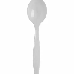 Dixie® Heavyweight Utensils, Soup Spoons, White, Box Of 100