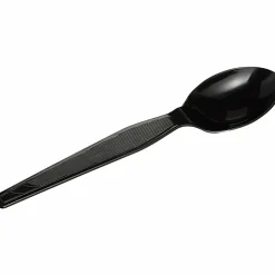Dixie® Heavyweight Utensils, Teaspoons, Black, Box Of 1,000