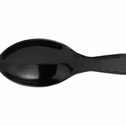 Dixie® Heavyweight Utensils, Teaspoons, Black, Box Of 1,000