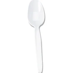 Dixie® Heavyweight Utensils, Teaspoons, White, Box Of 100 Teaspoons
