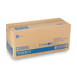 Dixie® Individually Wrapped Polystyrene Heavyweight Cutlery, Teaspoons, Black, Carton Of 1,000 Teaspoons