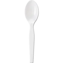Dixie® Individually Wrapped Polystyrene Teaspoons, White, Pack Of 1,000
