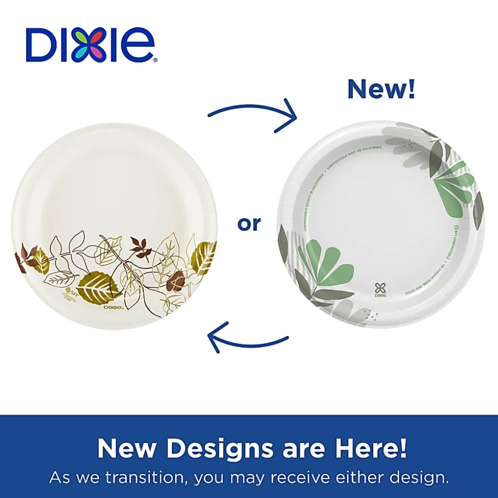 Dixie® 6 7/8in Medium-Weight Paper Plates, Pathways®, Pack of 125 Plates