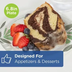Dixie® 6 7/8in Medium-Weight Paper Plates, Pathways®, Pack of 125 Plates
